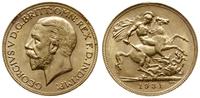 1 funt 1931 P, Perth, złoto 7.98 g, pięknie zach