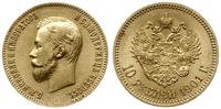 10 rubli 1901, Petersburg, złoto 8.60 g, bardzo 