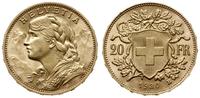 20 franków 1930 B, Berno, złoto 6.45 g, wyśmieni