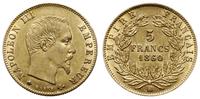 5 franków 1860 BB, Strasburg, złoto 1.61 g, Fr. 