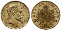 20 franków 1863/BB, Strasburg, złoto 6.44 g, Gad