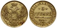 5 rubli 1842 СПБ АЧ, Petersburg, złoto 6.50 g, ł