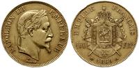 100 franków 1869 BB, Strasburg, złoto 32.17 g, F