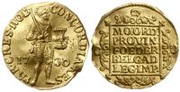 dukat 1730, złoto 3.48 g; pomimo zgięcia, bardzo