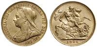 funt 1900 M, Melbourne, złoto 7.99 g, ładnie zac