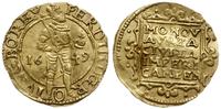 dukat 1649, złoto 3.46 g, rzadki, Delmonte 1117 