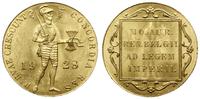 dukat 1928, Utrecht, złoto 3.49 g, pięknie zacho