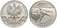300000 złotych 1993, Jaskółki, moneta w kapslu, 