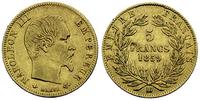 5 franków 1859/ BB, Strasburg, złoto 1.60 g