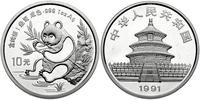 10 yuanów 1991, PANDA, srebro 31.1 g