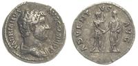 denar 134-138, Rzym, Aw: Popiersie w prawo, HADR