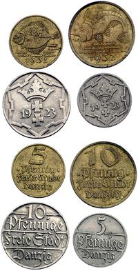 ZESTAW MONET, 5 fenigów 1923 i 1932, 10 fenigów 