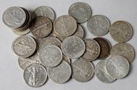 srebro lokacyjne 35x 1/2 dolara 1917-64, lot: 35