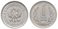 1 złoty 1970, Warszawa, rzadki, wyśmienity, Parc