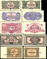 zestaw oryginalnych banknotów z nadrukiem na str