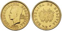 20 bolivianos 1952, złoto 15. 55 g "900"