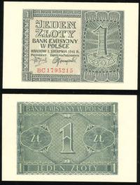 1 złoty 1.08.1941, seria BC, wyśmienite, MIłczak