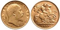 1/2 funta 1908, złoto 3.98 g