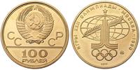 100 rubli  1977, XXII Olimpiada , złoto 17.31 g