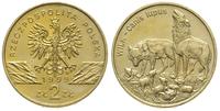 2 złote 1999, Wilki, Nordic Gold, piękne, Parchi