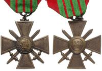 Krzyż Wojenny 1939-1940, brąz 38 x 38 mm, wstążk
