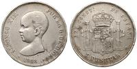 5 peset 1888 / MPM, Madryt, srebro 24.87 g