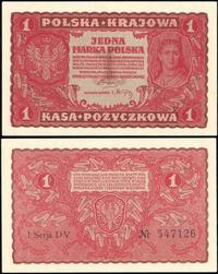 1 marka polska 23.08.1919, I Serja DV 547126, pi