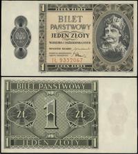 1 złoty 1.10.1938, seria IŁ, sklejone niewielkie