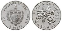5 pesos 1981, kubański kwiat - Azahar, srebro '9