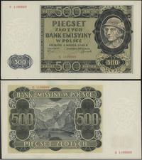 500 złotych 1.03.1940, seria B, numeracja 119866