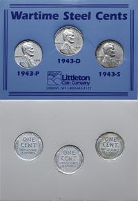 zestaw rocznikowy 1 centówek 1943, różne mennice