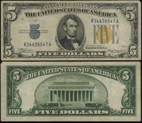 5 dolarów 1934 A, żółta pieczęć, podpisy: Julian