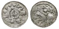 denar książęcy XI/XII w, Aw: Głowa w lewo w obwó