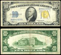 10 dolarów 1934 A, żółta pieczęć, seria A 996419