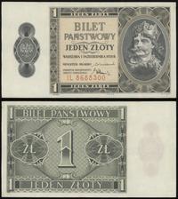 1 złoty 1.10.1938, seria IL 8688300, po bardzo s