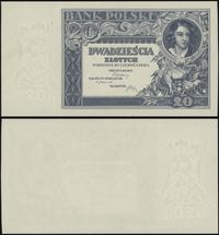 20 złotych 20.06.1931, banknot bez poddruku na s