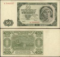 50 złotych 1.07.1948, seria A numeracja 5482537,