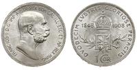 1 korona 1908, 60-lecie panowania, pięknie zacho