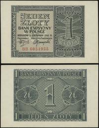 1 złoty 1.08.1941, seria BB, numeracja 4054935, 