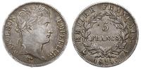 5 franków 1811/A, Paryż, srebro 24.93 g, patyna,