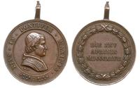 medal 1847, medal z uszkiem, Papież Pius IX, Aw: