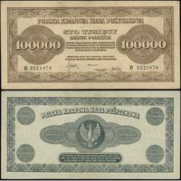 100.000 marek polskich 30.08.1923, seria B numer