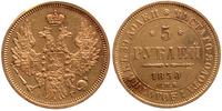 5 rubli 1850, Petersburg, złoto 6.55 g, Fr.138