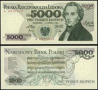 5.000 złotych 1.06.1982, Seria A 0850049, piękne