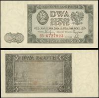 2 złote 1.07.1948, seria BN 6727823, Miłczak 134