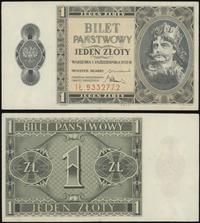 1 złoty 1.10.1938, seria IŁ 9332772, banknot usz