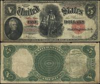 5 dolarów 1907, seria K2390252, czerwona pieczęć