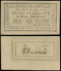 4 złote polskie 04.09.1794, Seria 1-F, Miłczak A