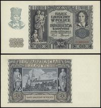 20 złotych 01.03.1940, Seria G 9601318, minimaln