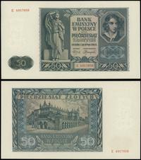 50 złotych 01.08.1941, Seria E 4957858, na stron